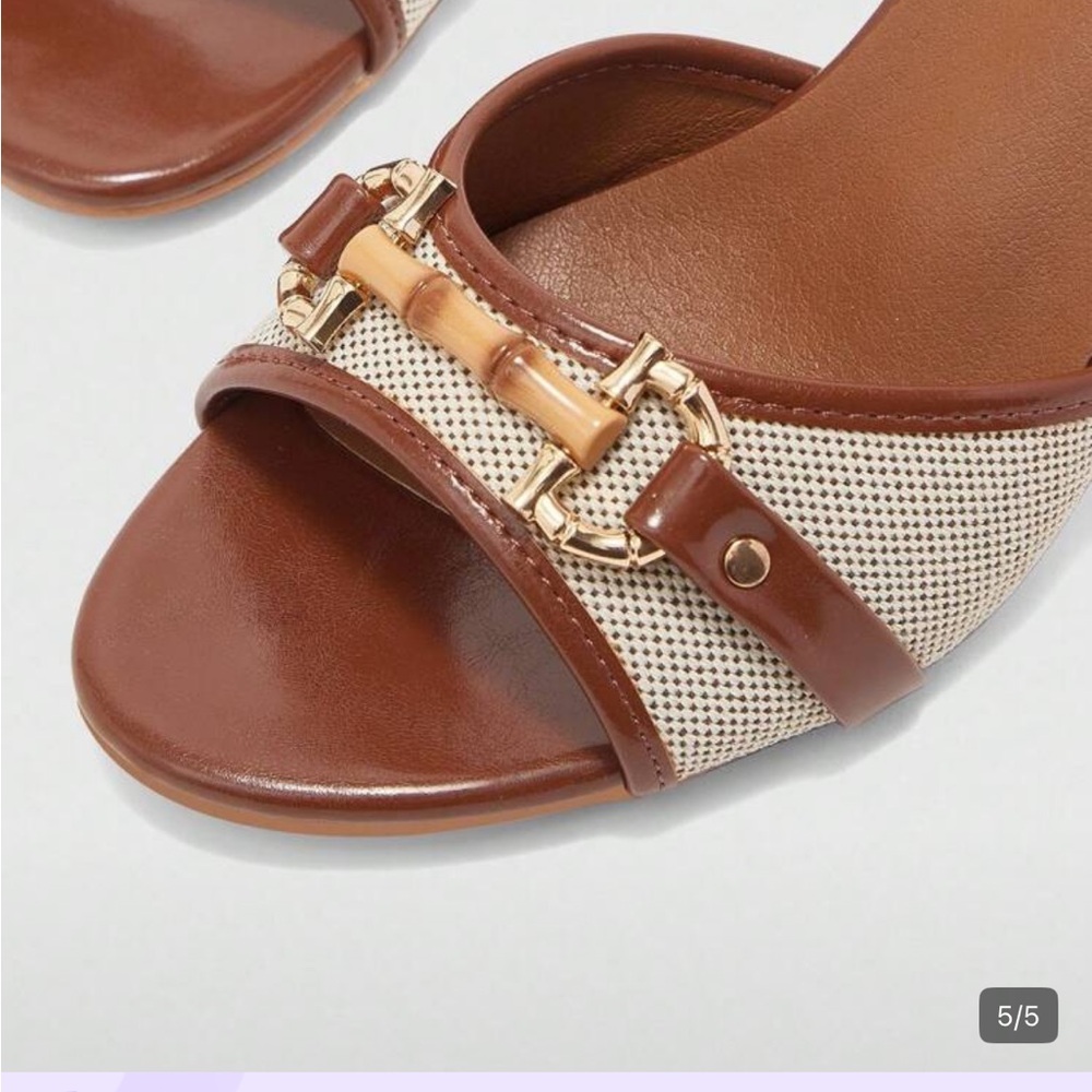 Elegant Brown Women's Heels - Picture 5 of 6